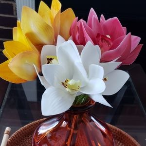 4Pcs/bundle white orchid.